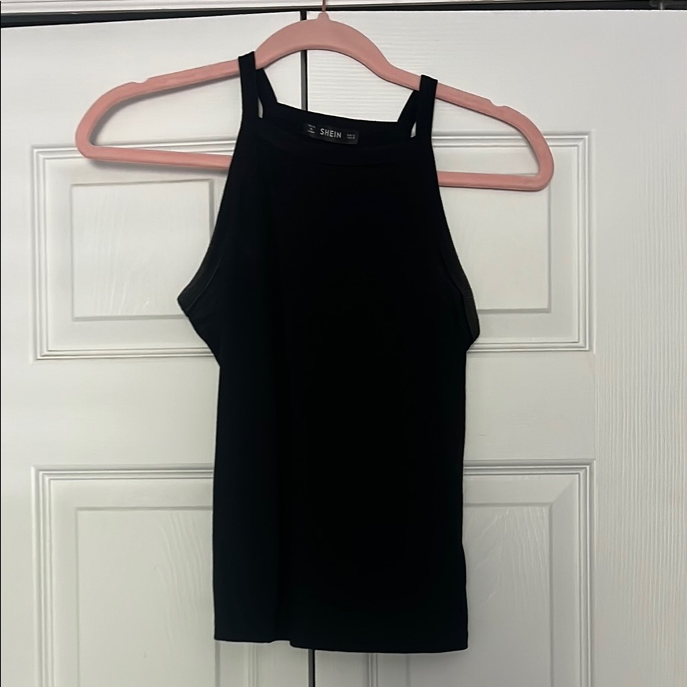SHEIN Black Fitted Tank Top
